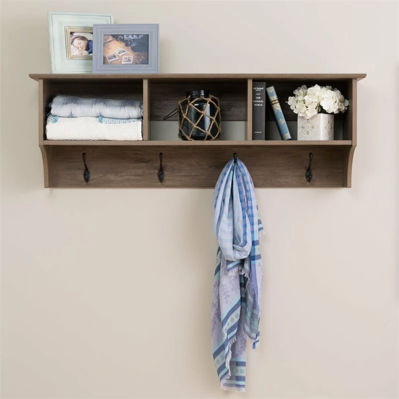 Best Pirce ✔️ Pemberly Row Contemporary 48" Wide Hanging Entryway Shelf In Drifted Gray ⌛ - Image 3