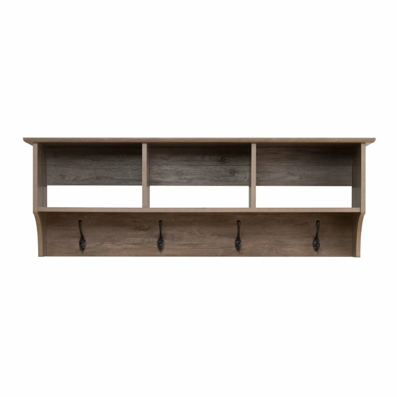 Best Pirce ✔️ Pemberly Row Contemporary 48" Wide Hanging Entryway Shelf In Drifted Gray ⌛ - Image 5