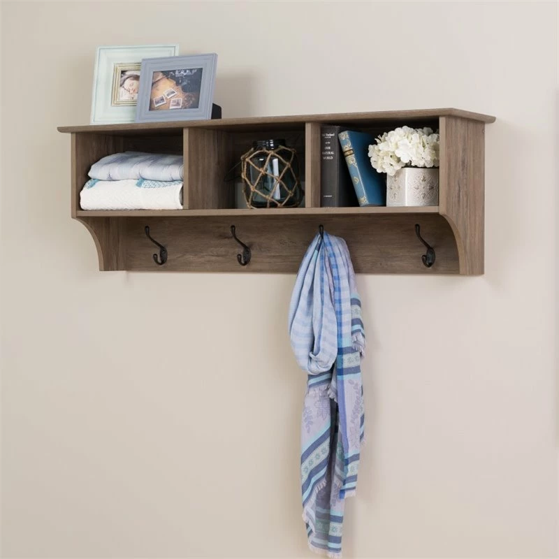 Best Pirce ✔️ Pemberly Row Contemporary 48" Wide Hanging Entryway Shelf In Drifted Gray ⌛ - Image 2