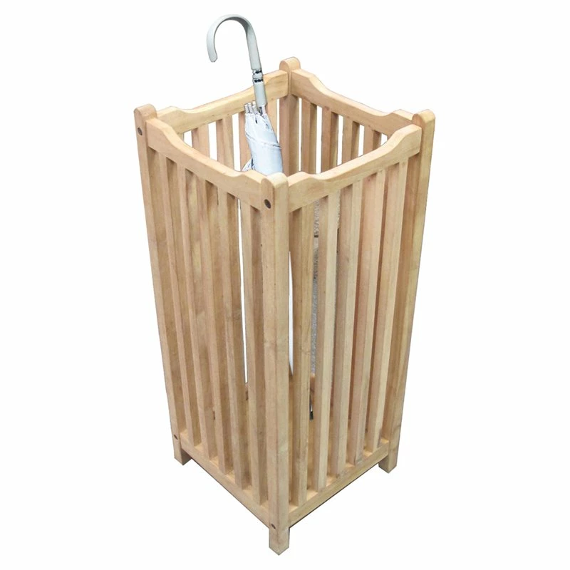 Budget ๐ D-Art Collection Traditional Teak Solid Wood Umbrella Stand In Natural Golden โญ