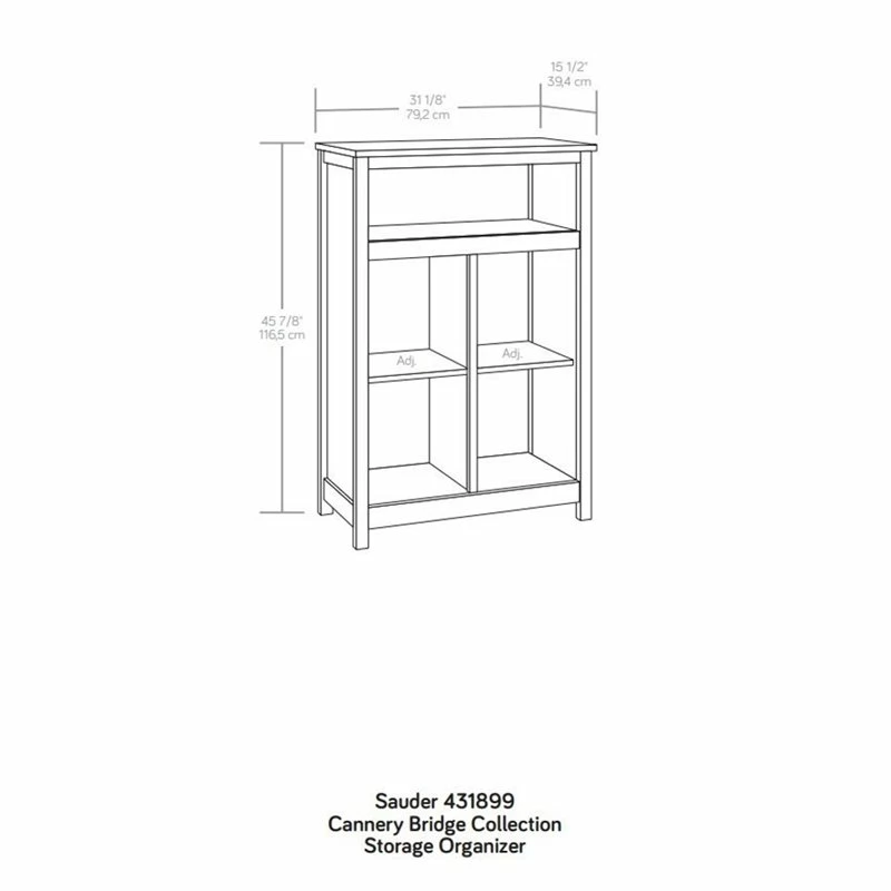 Top 10 ๐ Sauder Cannery Bridge Engineered Wood 2-Adjustable Shelf Storage Sindoori Mango ๐ - Image 8