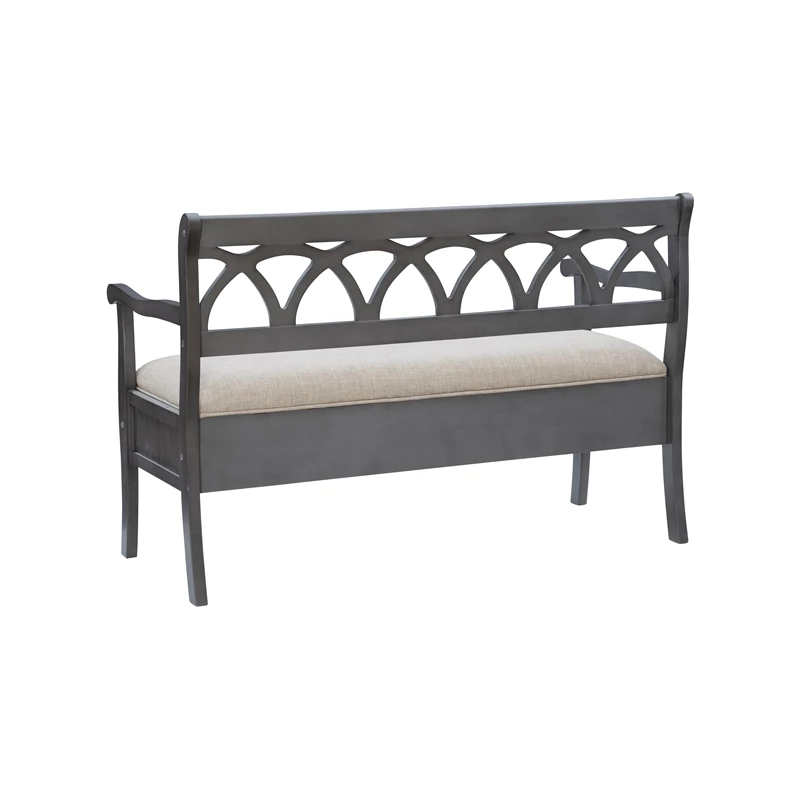 Discount ๐ Pemberly Row Transitional Wood Storage Bench In Gray โค๏ธ - Image 7