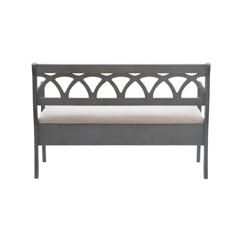 Discount ๐ Pemberly Row Transitional Wood Storage Bench In Gray โค๏ธ - Image 8