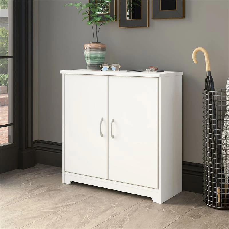 Deals ๐งจ Bush Cabot Small Entryway Cabinet With Doors In White - Engineered Wood ๐ - Image 2
