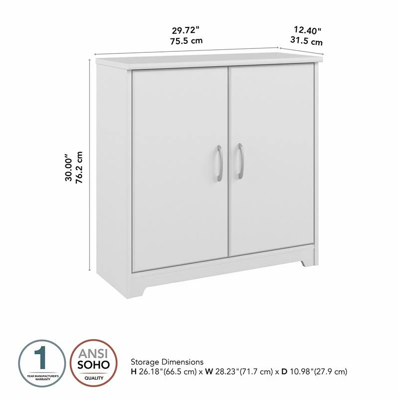 Deals ๐งจ Bush Cabot Small Entryway Cabinet With Doors In White - Engineered Wood ๐ - Image 5