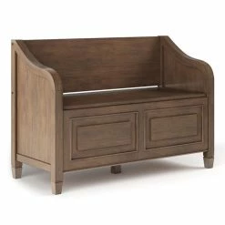 Cheap 🎁 Trent Home Solid Wood 42 " Entryway Storage Bench In Rustic Natural Aged Brown 🤩