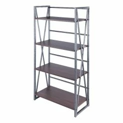 Best Pirce 🧨 Winsome Isa 4-Tier Shelf Graphite And Walnut 🧨