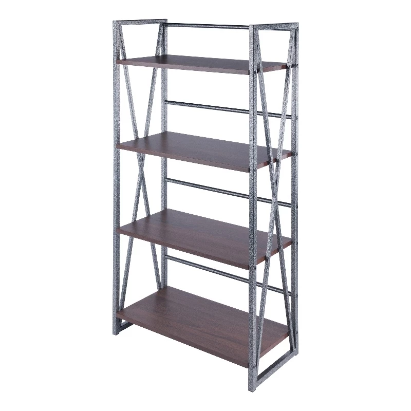 Best Pirce ๐งจ Winsome Isa 4-Tier Shelf Graphite And Walnut ๐งจ