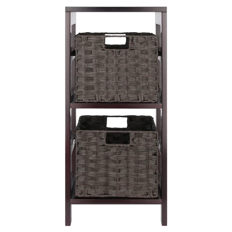 Best reviews of ✔️ Winsome Leo 3-Pc Storage Shelf With Baskets Espresso And Chocolate ❤️ - Image 3