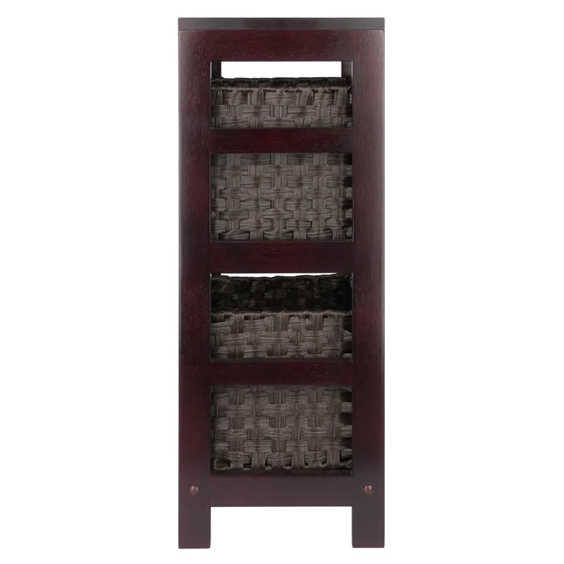 Best reviews of ✔️ Winsome Leo 3-Pc Storage Shelf With Baskets Espresso And Chocolate ❤️ - Image 4