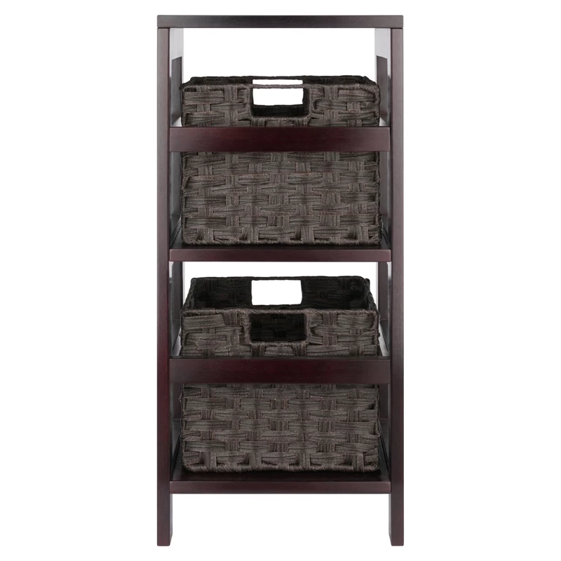 Best reviews of ✔️ Winsome Leo 3-Pc Storage Shelf With Baskets Espresso And Chocolate ❤️ - Image 5