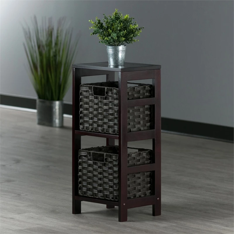 Best reviews of ✔️ Winsome Leo 3-Pc Storage Shelf With Baskets Espresso And Chocolate ❤️ - Image 7