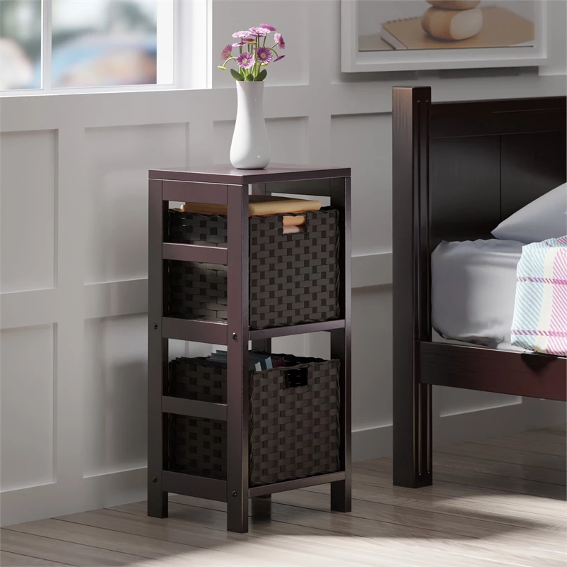 Best reviews of ✔️ Winsome Leo 3-Pc Storage Shelf With Baskets Espresso And Chocolate ❤️ - Image 8
