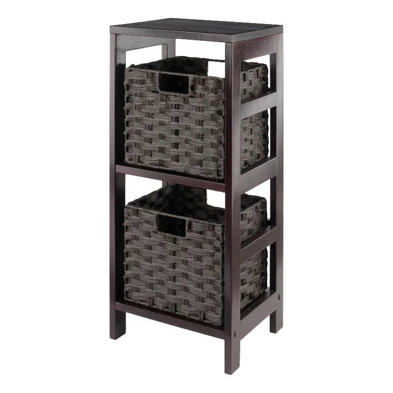 Best reviews of ✔️ Winsome Leo 3-Pc Storage Shelf With Baskets Espresso And Chocolate ❤️