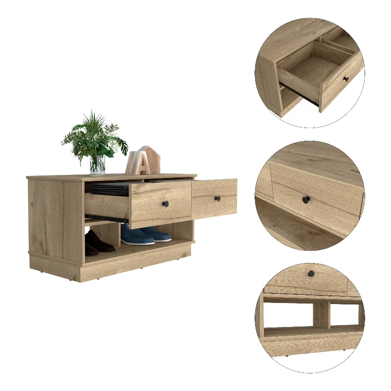 Budget ✨ Boahaus Luxor Storage Bench (Beige) 😉