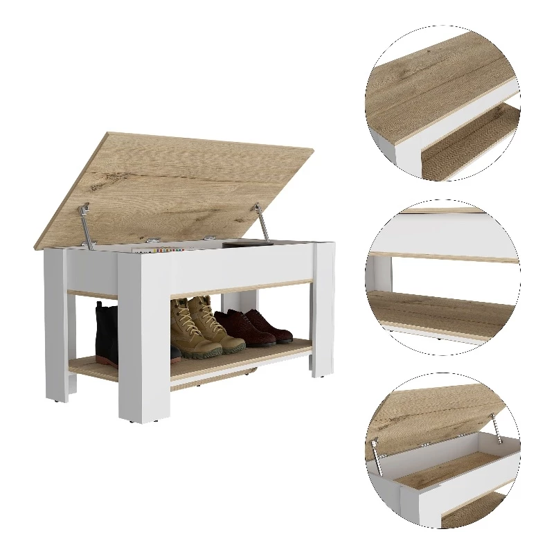 Promo โ Boahaus Guiza Storage Table (White - Brown) ๐ฅ