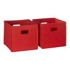 Top 10 ❤️ RiverRidge 2-Piece Traditional Fabric Folding Storage Bin Set In Red 🛒