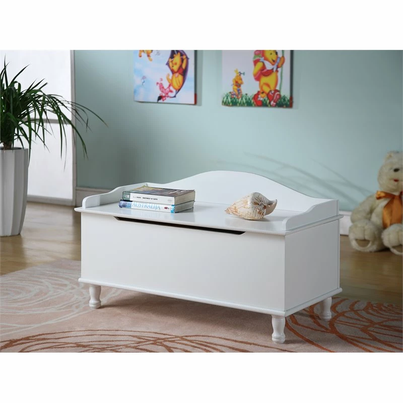 Brand new โ IN Room Furniture Designs Transitional Wood Storage Bench In White โจ - Image 2