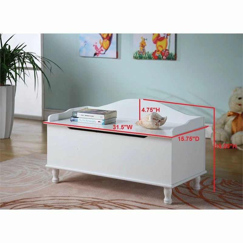 Brand new โ IN Room Furniture Designs Transitional Wood Storage Bench In White โจ - Image 3
