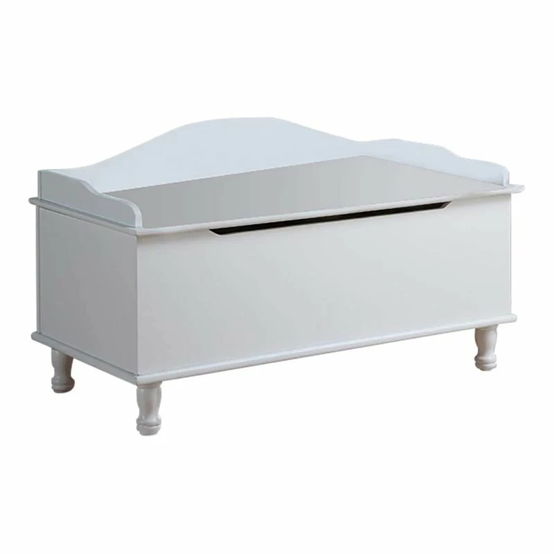 Brand new โ IN Room Furniture Designs Transitional Wood Storage Bench In White โจ