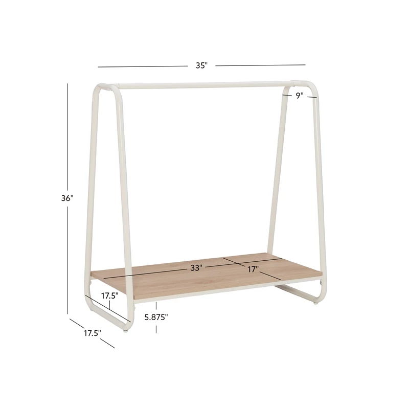 Best Pirce ๐ Linon Paisley Short Metal Clothing Rack In White โ๏ธ - Image 7