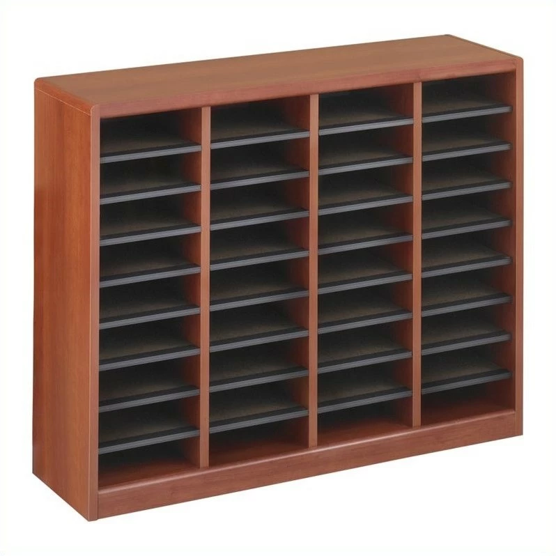 Best reviews of ๐ Safco E-Z Stor 36 Compartments Wood Literature Organizer In Cherry ๐ - Image 2