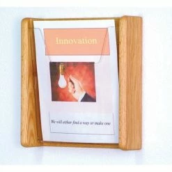 Best deal 😍 Wooden Mallet 1 Pocket Acrylic And Oak Wall Display In Light Oak 🎁