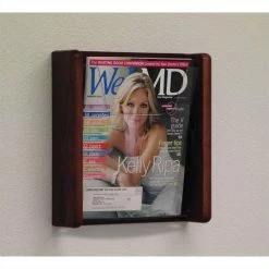 Wholesale 💯 Wooden Mallet 1 Pocket Acrylic And Oak Wall Display In Mahogany ⭐