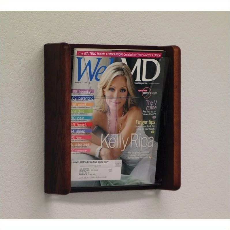 Wholesale ๐ฏ Wooden Mallet 1 Pocket Acrylic And Oak Wall Display In Mahogany โญ