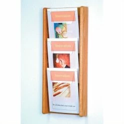 Budget 🔔 Wooden Mallet 3 Pocket Acrylic And Oak Wall Display In Light Oak 🥰