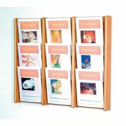 Cheap 😀 Wooden Mallet 9 Pocket Acrylic And Oak Wall Display In Light Oak 🎁