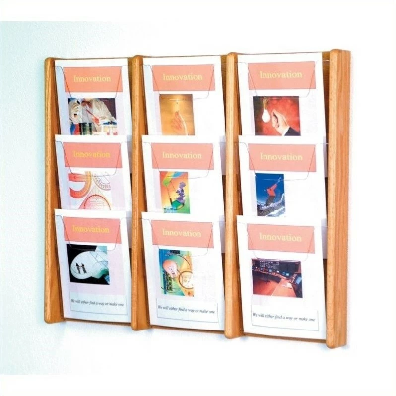 Cheap ๐ Wooden Mallet 9 Pocket Acrylic And Oak Wall Display In Light Oak ๐