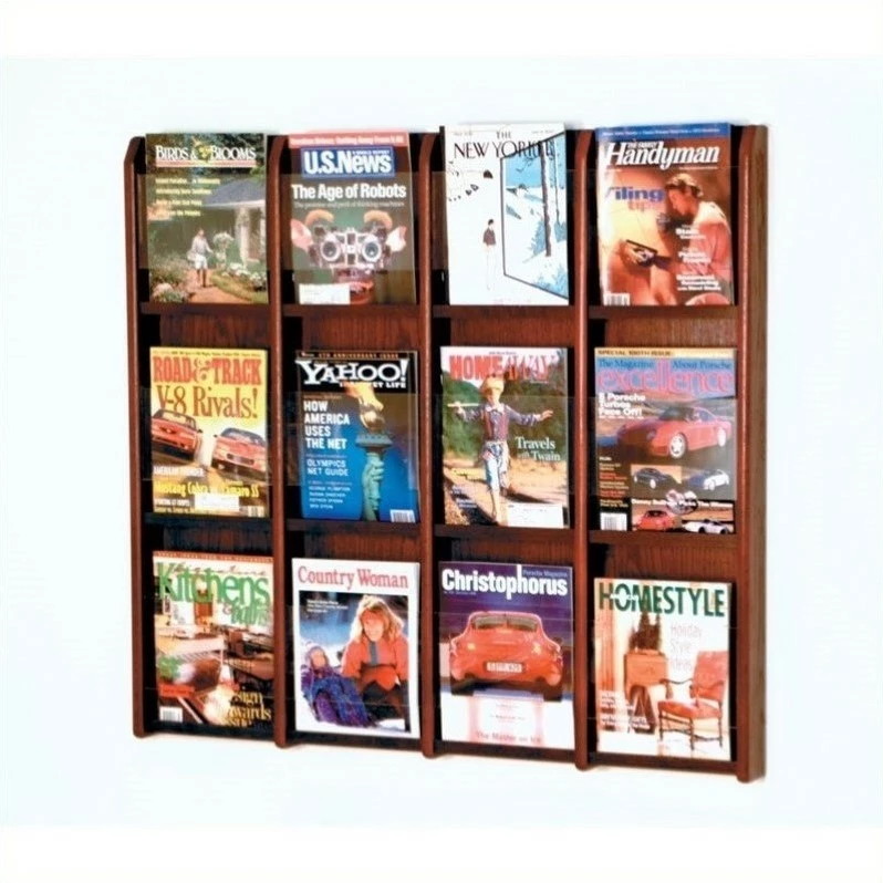Flash Sale โ Wooden Mallet 12 Magazine Wall Rack In Mahogany โ