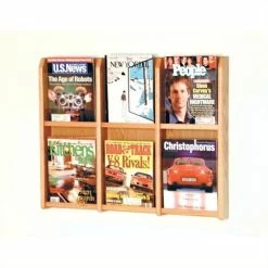 Best Pirce 😀 Wooden Mallet 6 Magazine Wall Rack In Light Oak 🥰