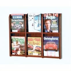 Deals 💯 Wooden Mallet 6 Magazine Wall Rack In Mahogany 🛒
