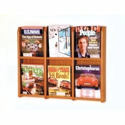 Buy 🌟 Wooden Mallet 6 Magazine Wall Rack In Medium Oak 🥰