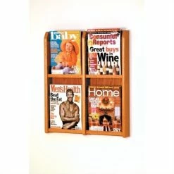 Deals 🎁 Wooden Mallet Magazine Wall Display In Medium Oak ⭐