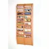 Promo 🎉 Wooden Mallet 20 Pocket Wall Mount Magazine Rack In Light Oak 👏