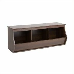 Wholesale ⭐ Prepac Fremont Stackable 3-Bin Storage Cubby In Rich Espresso 🥰