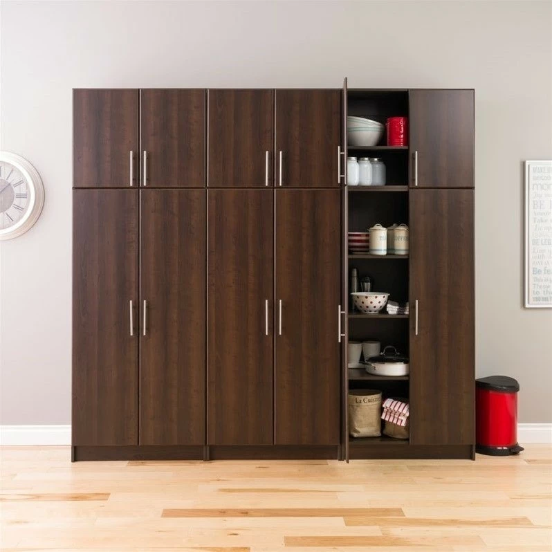 Coupon 🛒 Prepac Elite 32" Stackable Wall Storage Cabinet In Espresso 👏 - Image 4