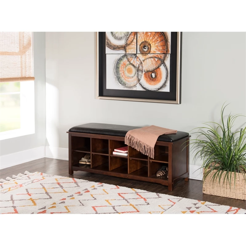 Budget ๐ Linon Cape Anne Entryway Wood Storage Bench In Brown โค๏ธ - Image 6